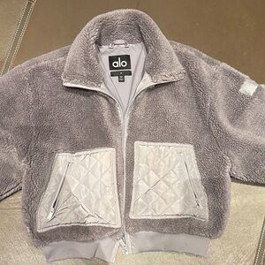 Alo Gray Fleece Jacket
